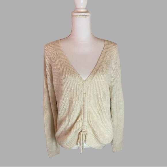 Listicle NWOT Slouchy Sweater with Front Cinch Medium - Picture 1 of 5